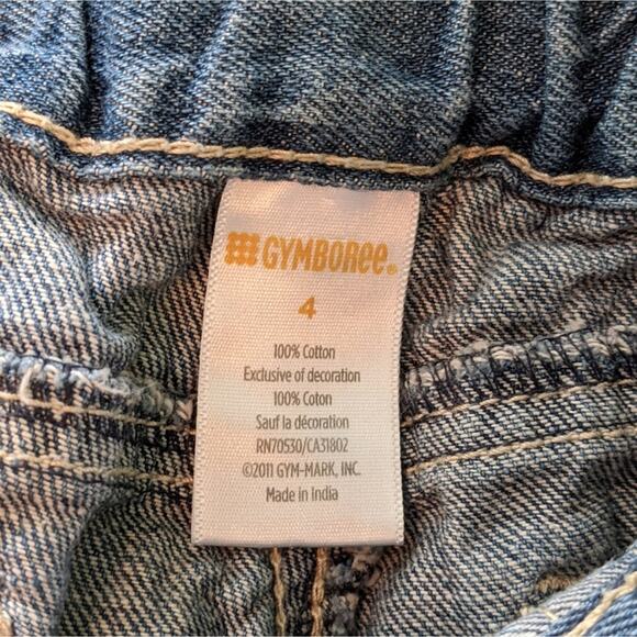 GYMBOREE Scottie Dog Boot Cutt Distressed Blue Jeans Girls Size 4 - Picture 5 of 7